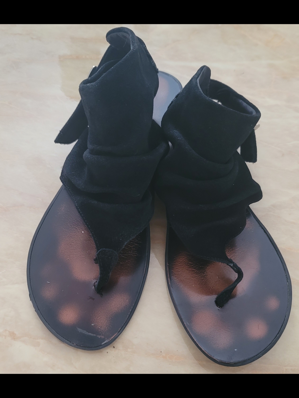 MIA Black Gladiator sandals with flat soles - Picture 2 of 5